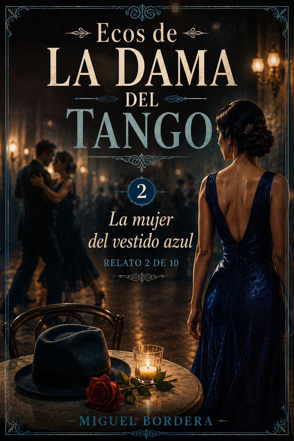 La mujer del vestido azul